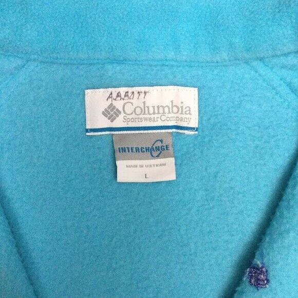 Columbia Full-Zip Fleece - Women's Size Large - Aqua Blue - Jacket - XG3970 - Picture 4 of 11